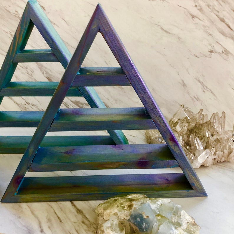 Galaxy Triangle Shelf, Amethyst Triangle, Triangle Shelves