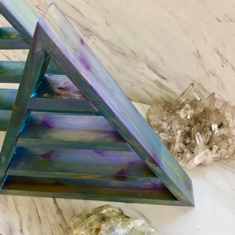 Galaxy Triangle Shelf, Amethyst Triangle, Triangle Shelves