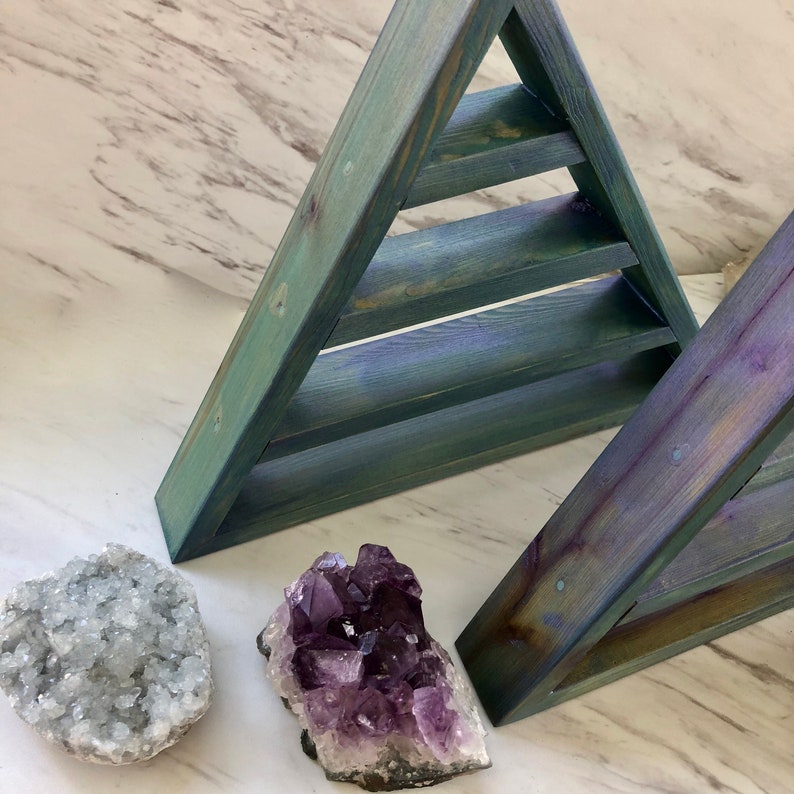 Galaxy Triangle Shelf, Amethyst Triangle, Triangle Shelves