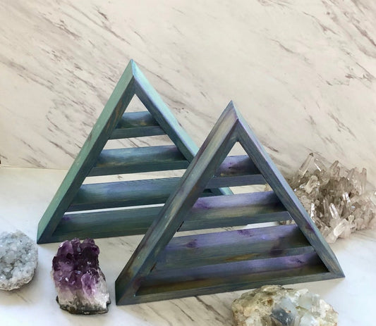 Galaxy Triangle Shelf, Amethyst Triangle, Triangle Shelves