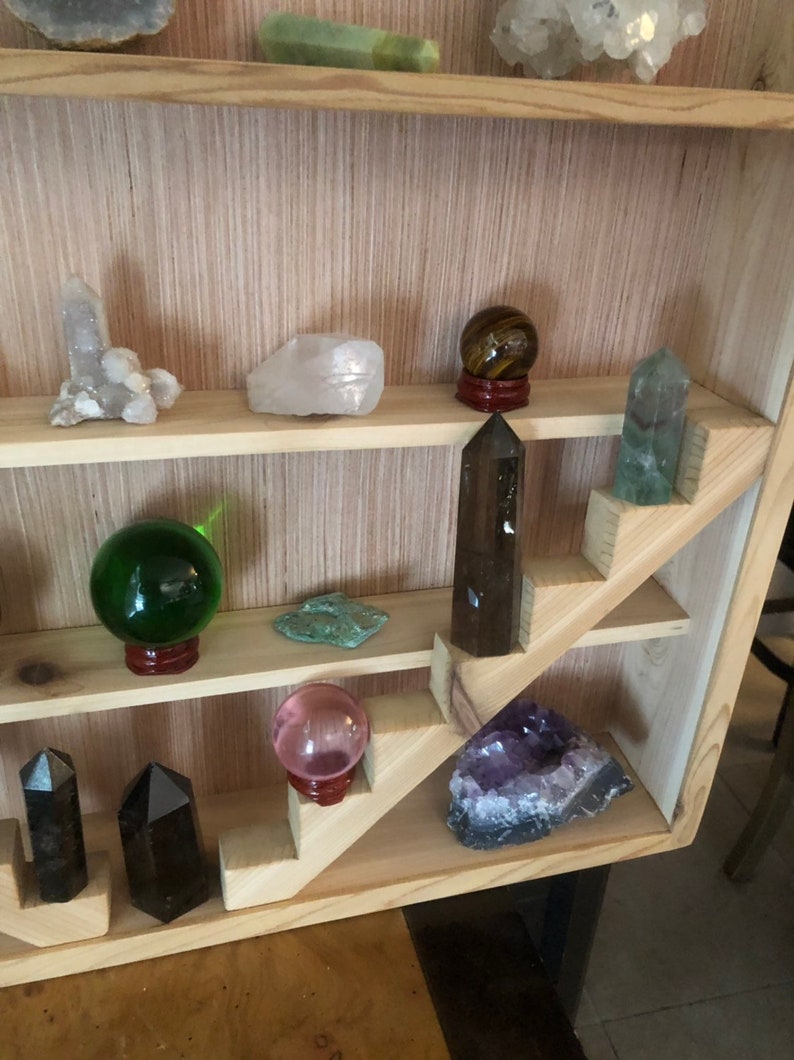 Crystal Tower Display Shelf, Essential Oil Shelf, Home Decor