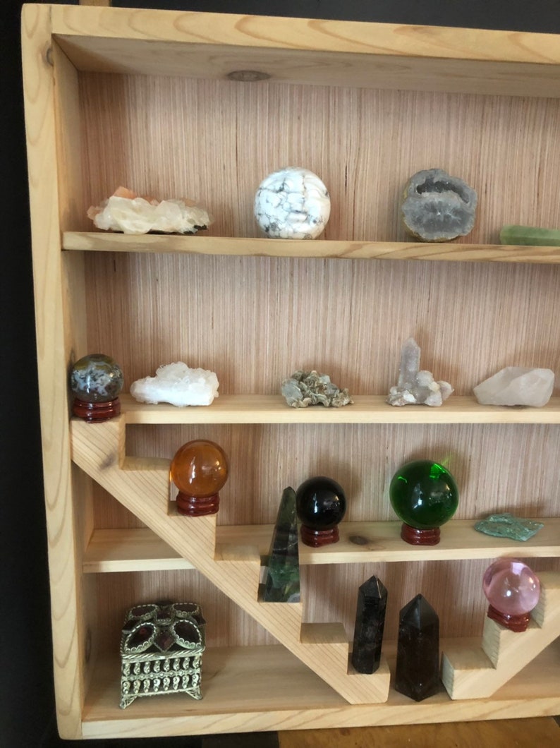 Crystal Tower Display Shelf, Essential Oil Shelf, Home Decor