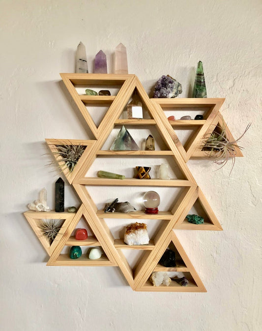 Floating "MIXED UP" Shelves, Triangle Shelf, Bodhi Signs