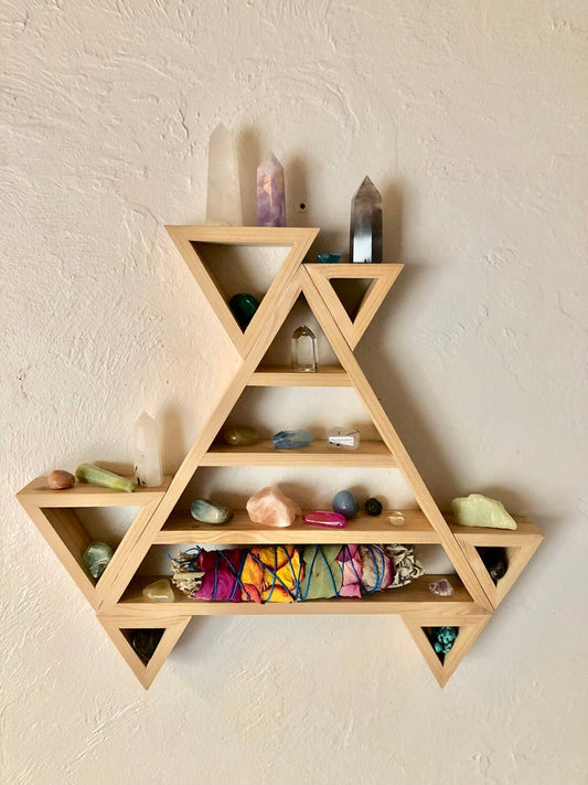 Geometrical Wall Hanging, Triangular Wall Decor, Triangles, Triangle Shelf, Triangle Shelves, Multiple Triangle Shelves, Floating Shelves