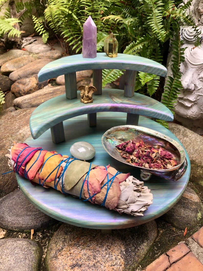 Stacking Moon Meditation Tables, Home Decor