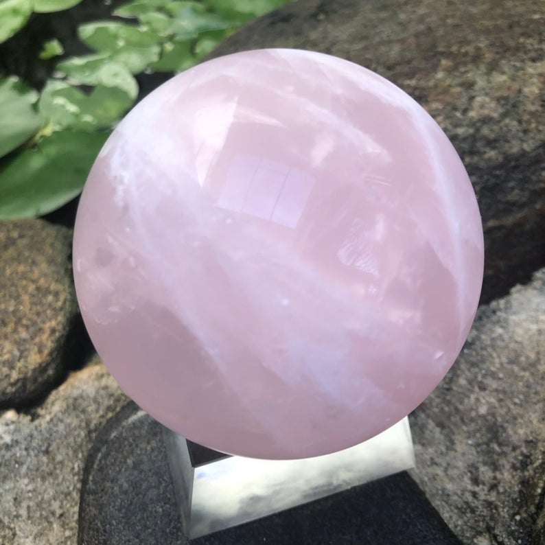 Soothing Rose Quartz Sphere, Crystal Magic