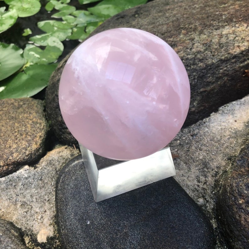 Soothing Rose Quartz Sphere, Crystal Magic