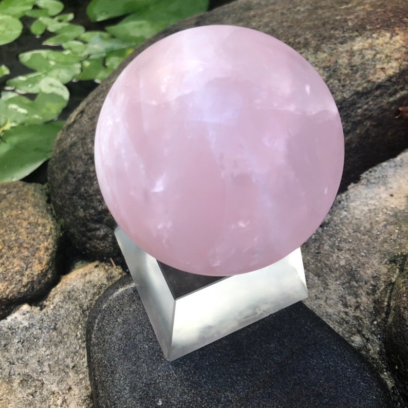 Soothing Rose Quartz Sphere, Crystal Magic