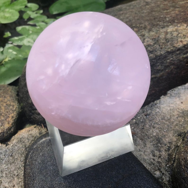 Soothing Rose Quartz Sphere, Crystal Magic