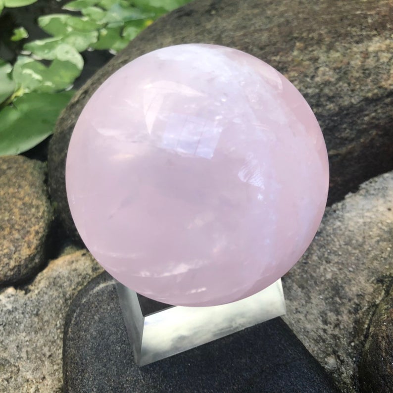 Soothing Rose Quartz Sphere, Crystal Magic