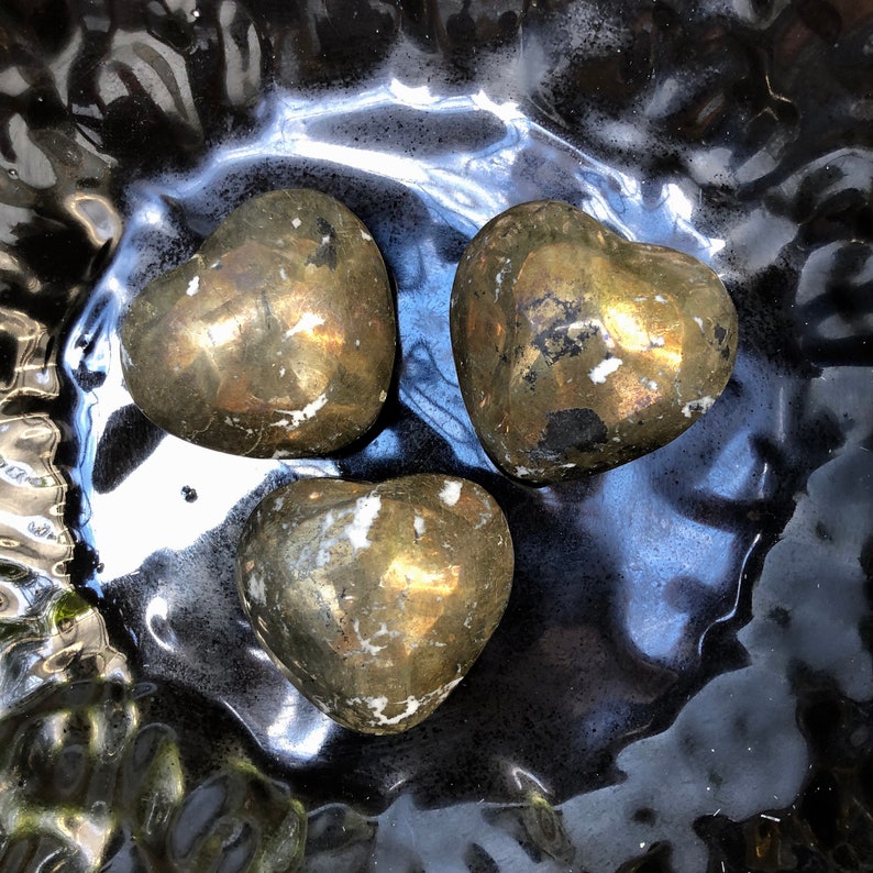 Prosperity and Abundance, Gorgeous Chalcopyrite Stone Love Heart, Crystal Magic