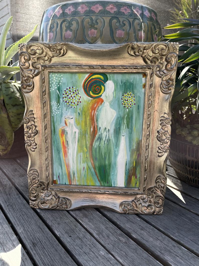 Hand Painted Original Vintage Framed, Home Decor, Bodhi Signs