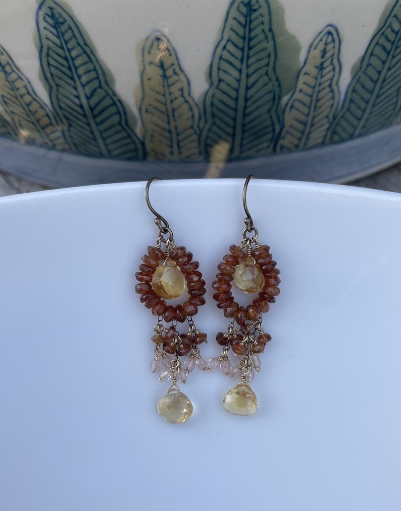 Gorgeous Vintage Bohemian Chandelier Earrings, Bodhi Jewelry