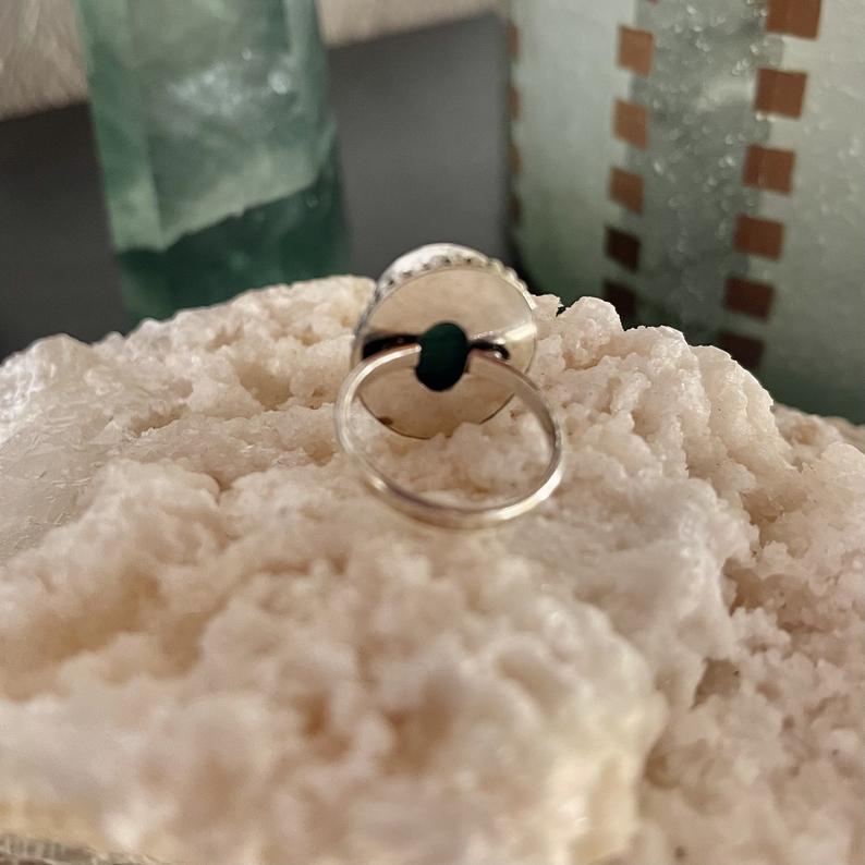Very Pretty Vintage Malachite Ring, Bodhi Jewelry