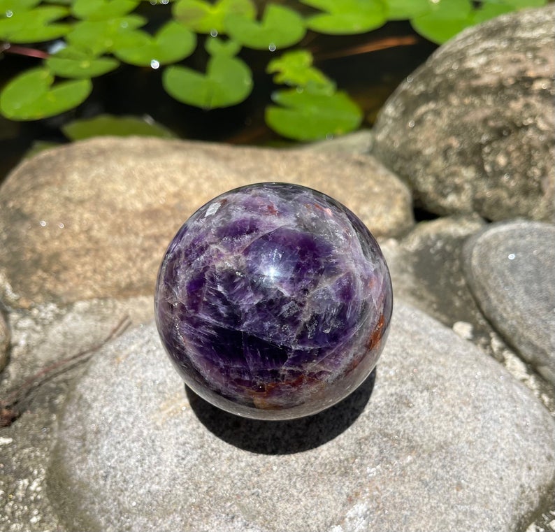 Nice Patterns Banded Dream Amethyst Sphere, Crystal Magic