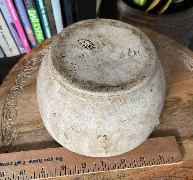 Rare Antique Vintage Apothecary Chemist's Extra-Large Stoneware Mortar & Pestle, Old World Vintage
