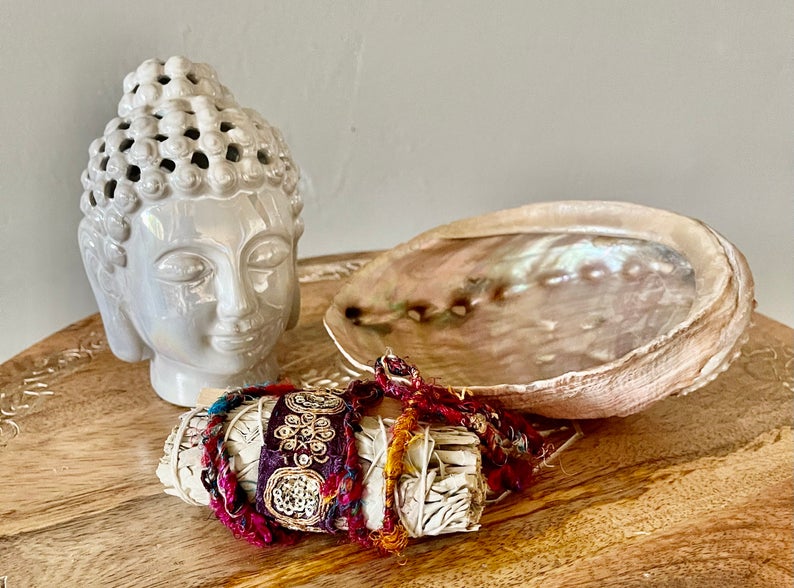 Meditation Set, Sage Bundle, Buddha Head, Gift Sets