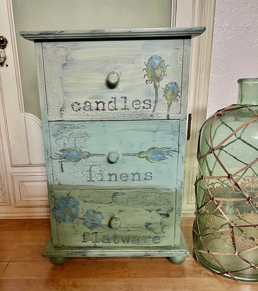 Lovecycled Chest, Vintage Cabinet, Home Decor