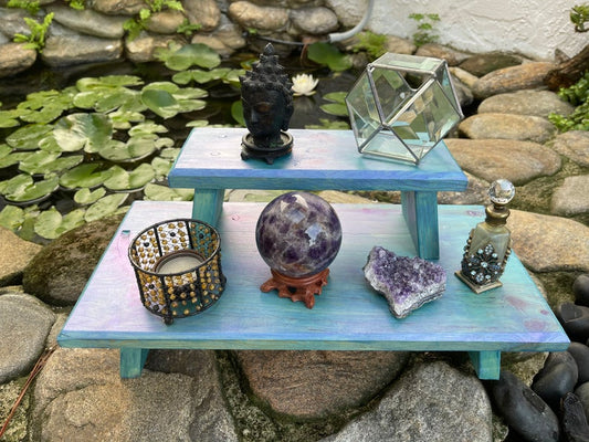 Peacock Inspired Meditation Table, Home Decor