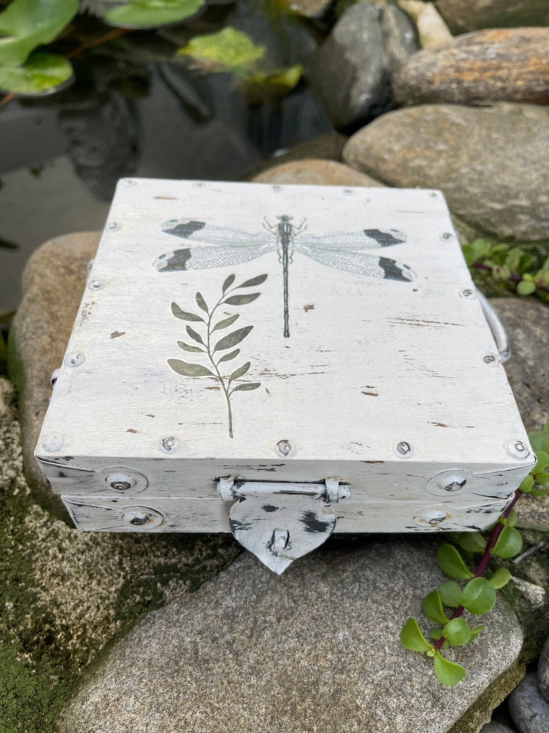 Lovecycled Dragonfly Box, Trinket Box