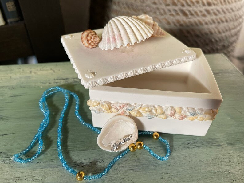 Mermaid Gift, Vintage Seashell Box, Gift Sets