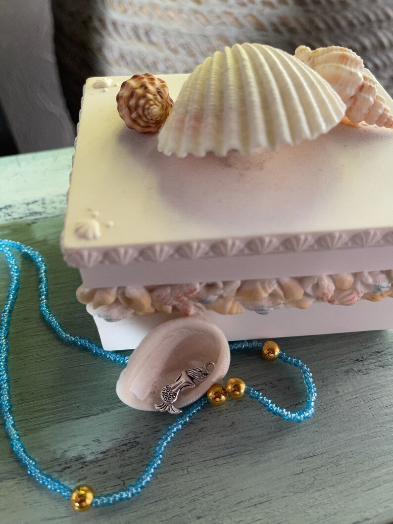 Mermaid Gift, Vintage Seashell Box, Gift Sets