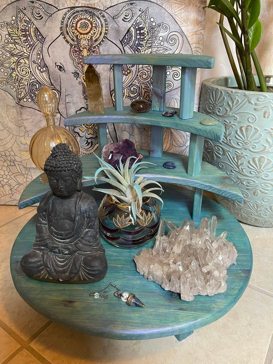 Galaxy Moon Meditation Set, Crescent Moon Tables, Home Decor