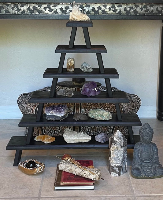 Shadow Black Collection, Temple Style Stacking Tables, Home Decor