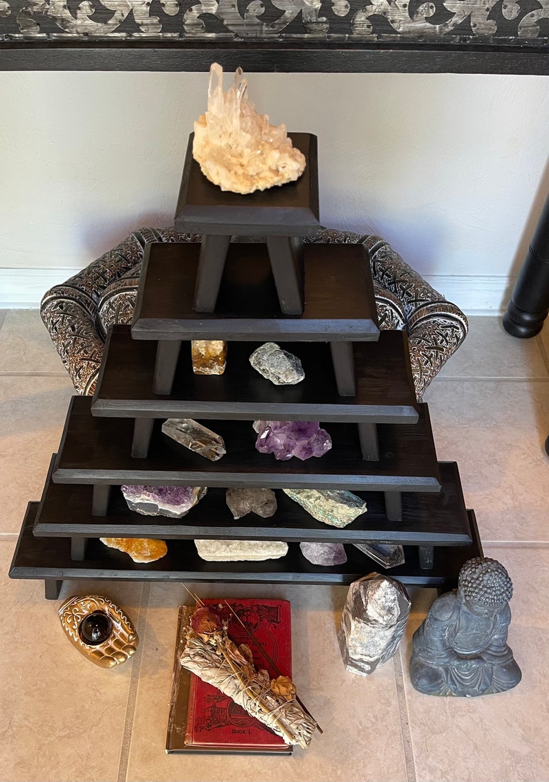 Shadow Black Collection, Temple Style Stacking Tables, Home Decor