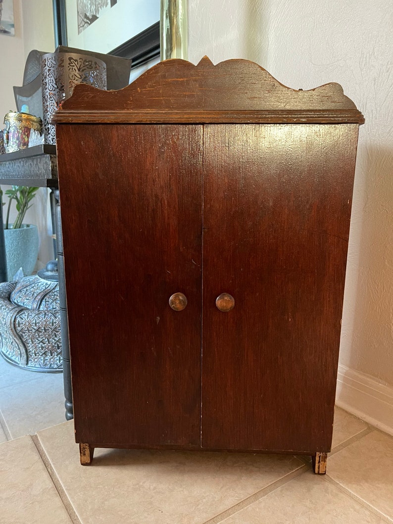 Large Antique Primitive Cabinet, Old World Vintage