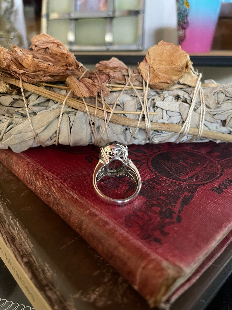 Beautiful Green Amethyst Statement Ring, Bodhi Jewelry