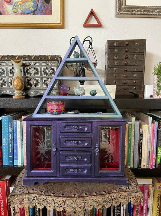 Spirited Bohemian Cabinet and Triangle Shelf, Home Decor