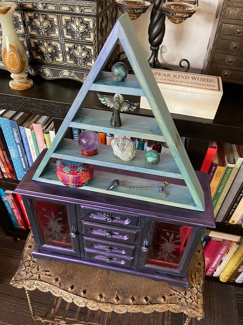 Spirited Bohemian Cabinet and Triangle Shelf, Home Decor