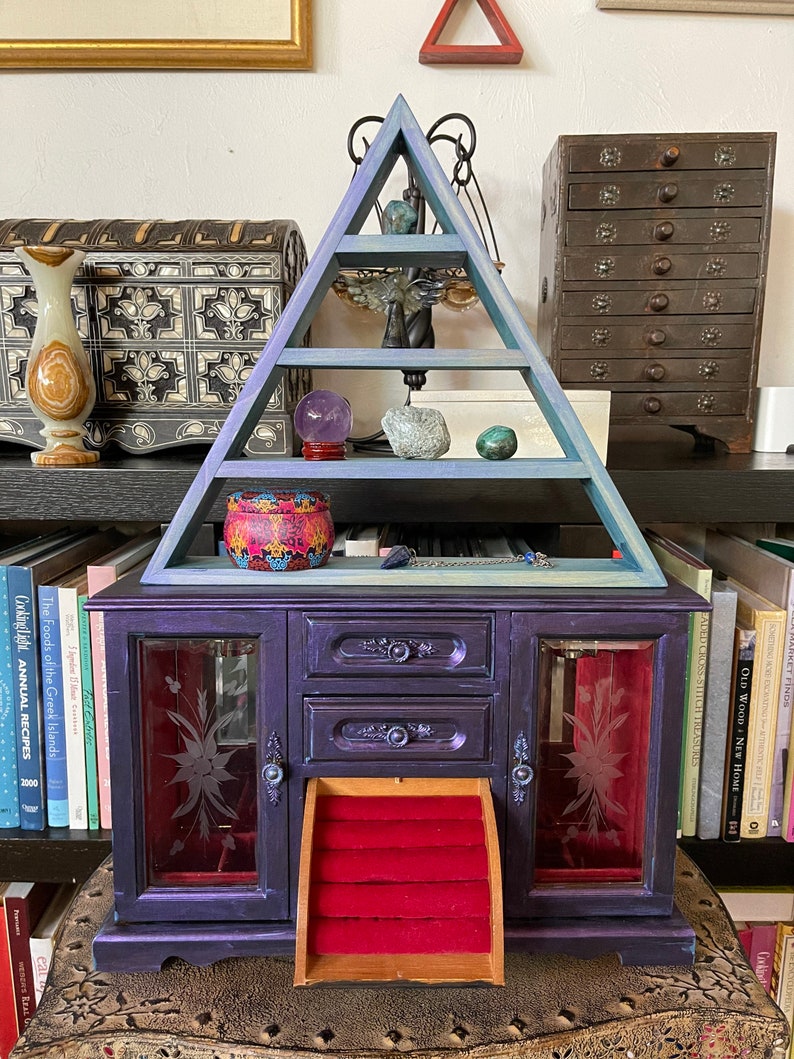 Spirited Bohemian Cabinet and Triangle Shelf, Home Decor