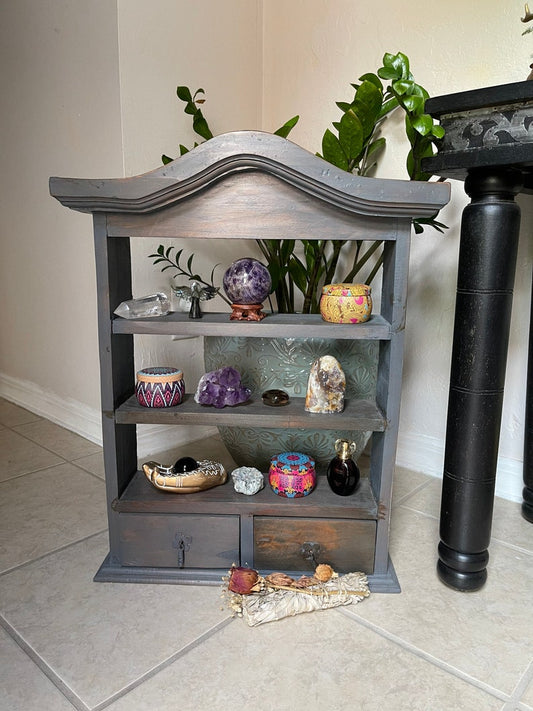 Fantastic Vintage Pagoda Style Shelf, Home Decor