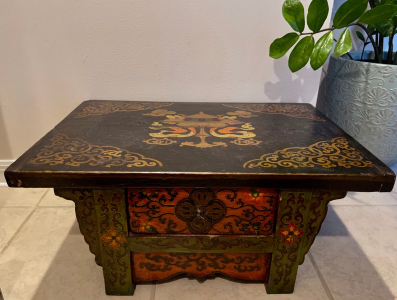 Estate Vintage Chinese Prayer Table, Meditation Table, Home Decor