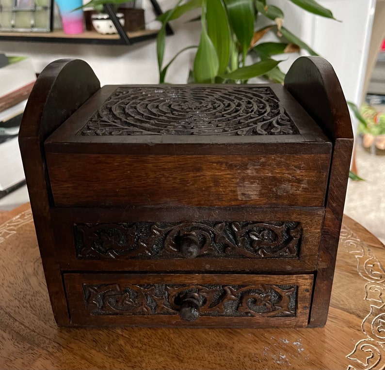 Mystical Box, Tarot Deck Box, Old World Vintage