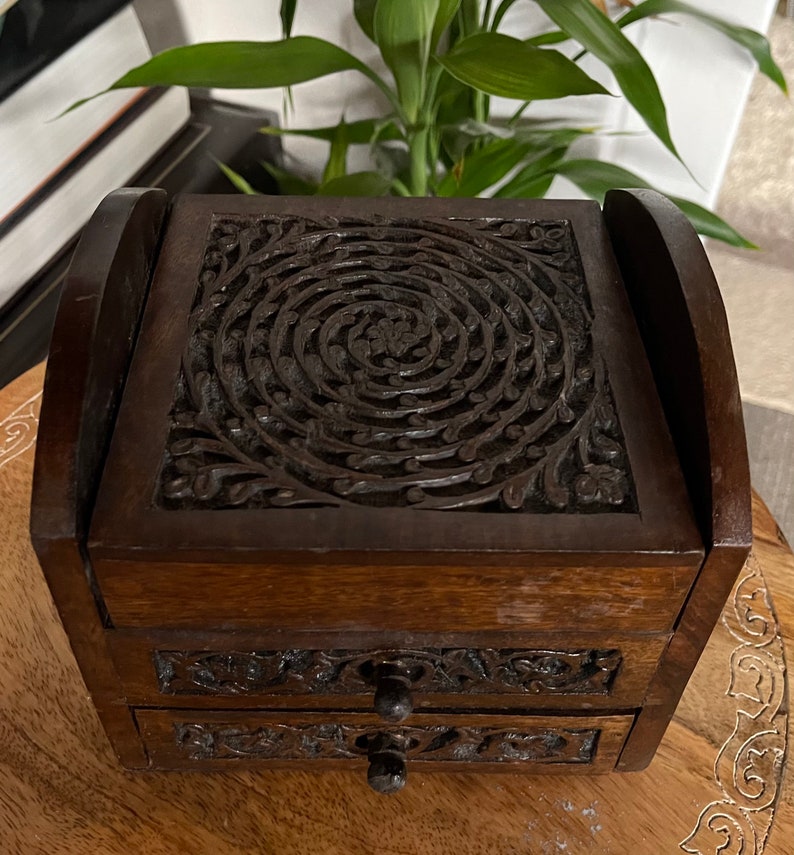 Mystical Box, Tarot Deck Box, Old World Vintage