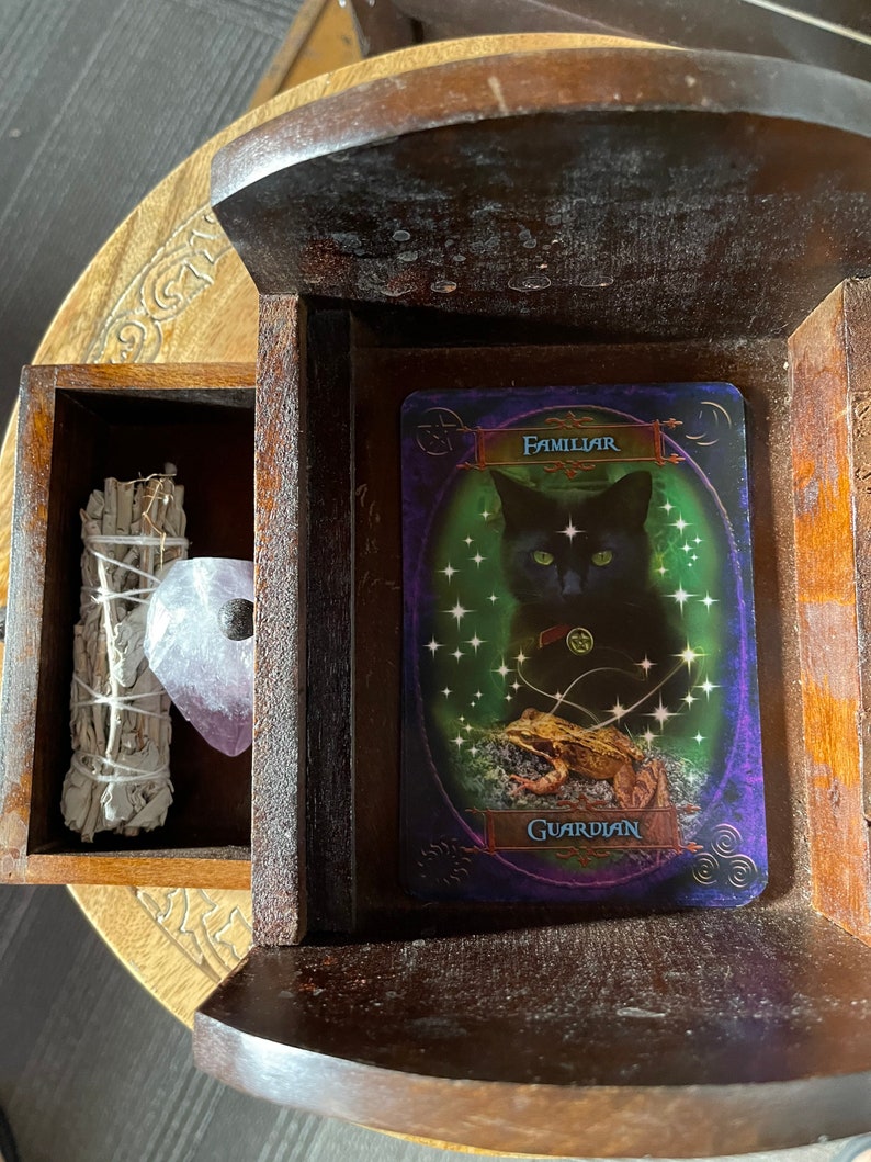Mystical Box, Tarot Deck Box, Old World Vintage