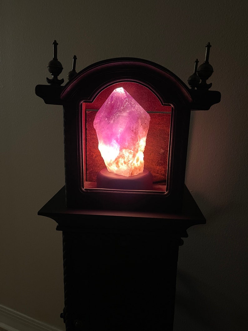 BLACK MAGIC TWO, Glowing Amethyst, Tall Vintage Cabinet, Home Decor