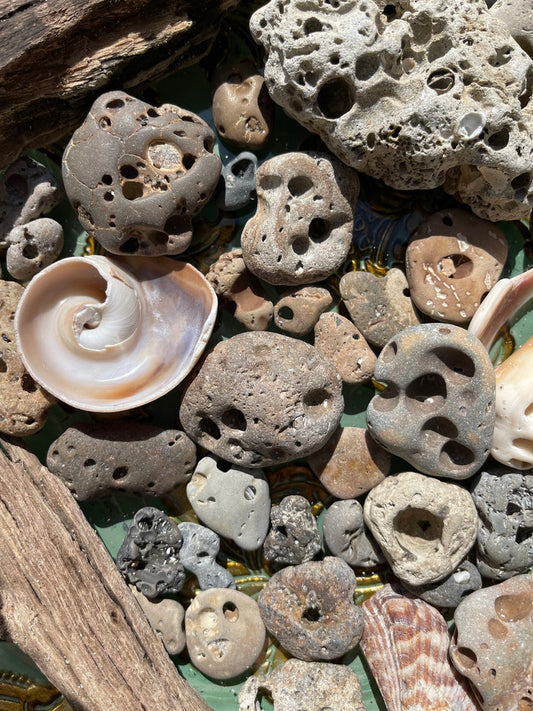 Witches Stones, Local Hag Stones, Crystal Magic, hag stone, natural hag stone, not drilled hag stones