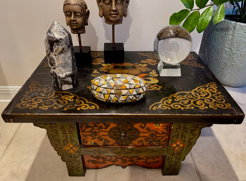 Estate Vintage Chinese Prayer Table, Meditation Table, Home Decor