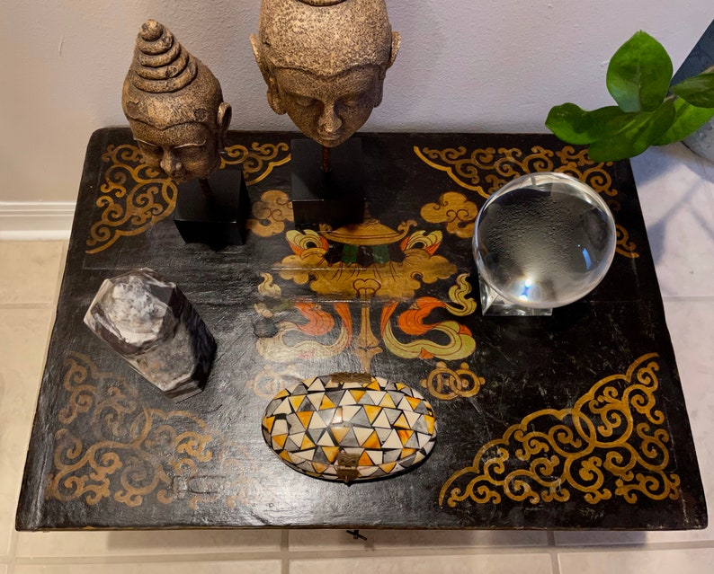 Estate Vintage Chinese Prayer Table, Meditation Table, Home Decor