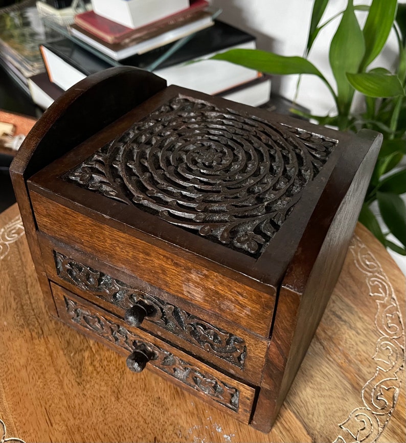 Mystical Box, Tarot Deck Box, Old World Vintage