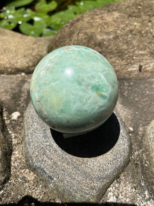 Beautifully Figured Amazonite Sphere, 2 3/4 Inch Amazonite Sphere, Crystal Magic