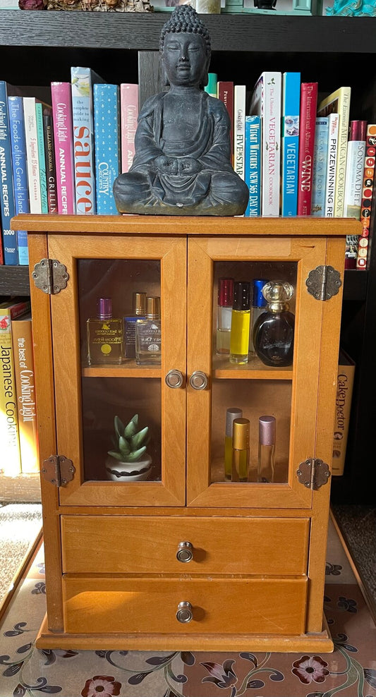 Vintage Oak Cabinet, Essential Oil Cabinet, Old World Vintage