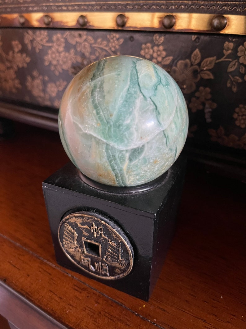 Amazonite Sphere, 2 Inch Amazonite Sphere, Crystal Magic