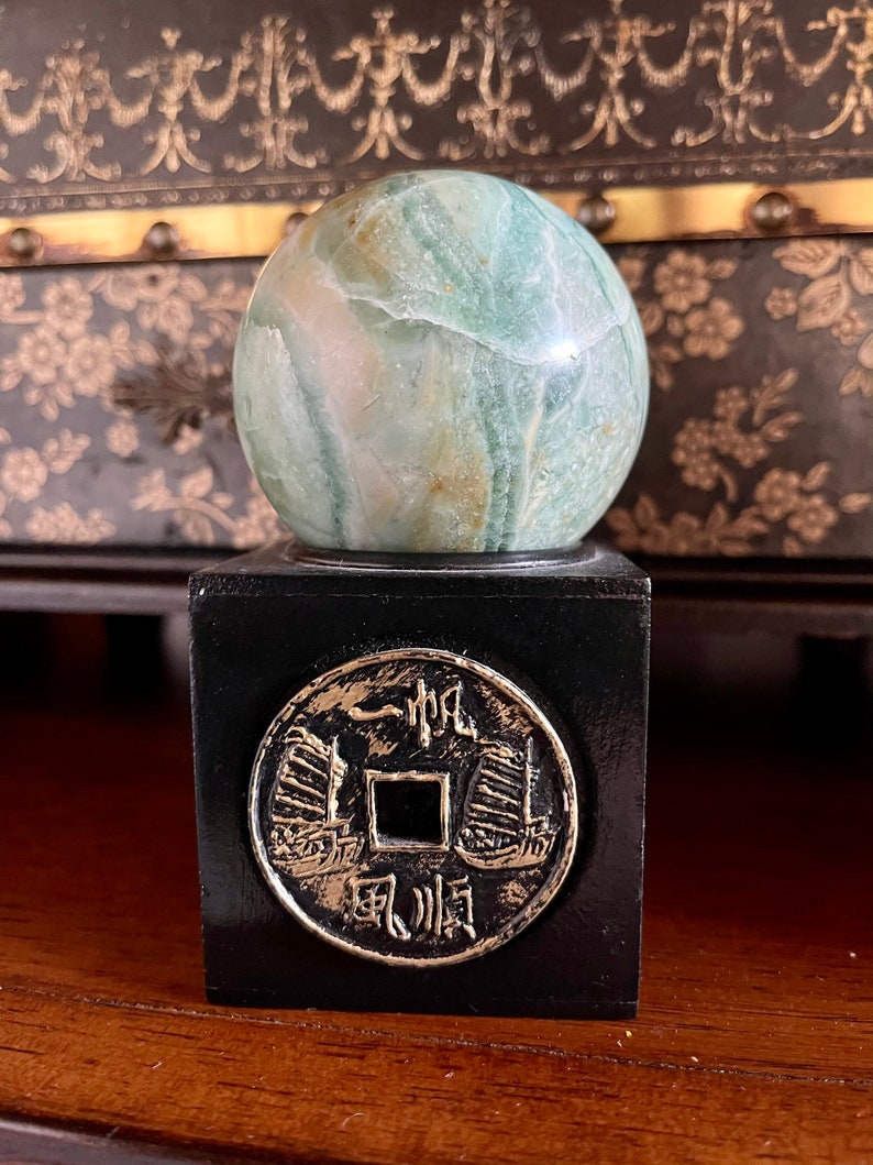 Amazonite Sphere, 2 Inch Amazonite Sphere, Crystal Magic