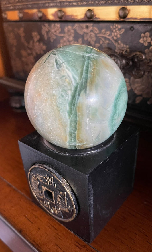 Amazonite Sphere, 2 Inch Amazonite Sphere, Crystal Magic