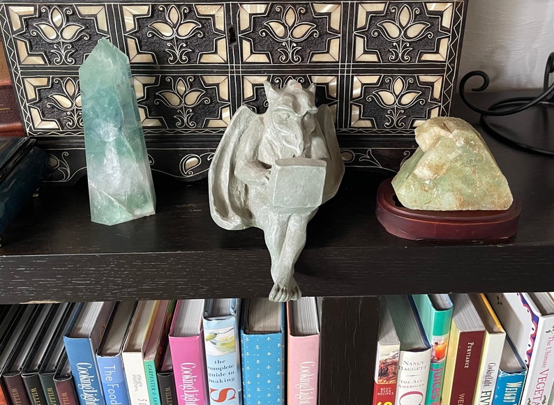 Awesome Gargoyle on Laptop Statue, Old World Vintage